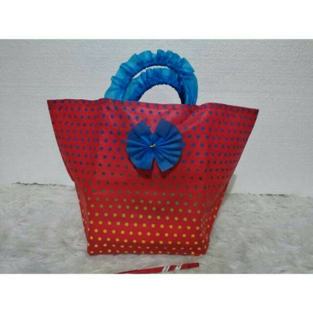 

MarMon,Tas tenteng renda polka goodie bag souvenir
