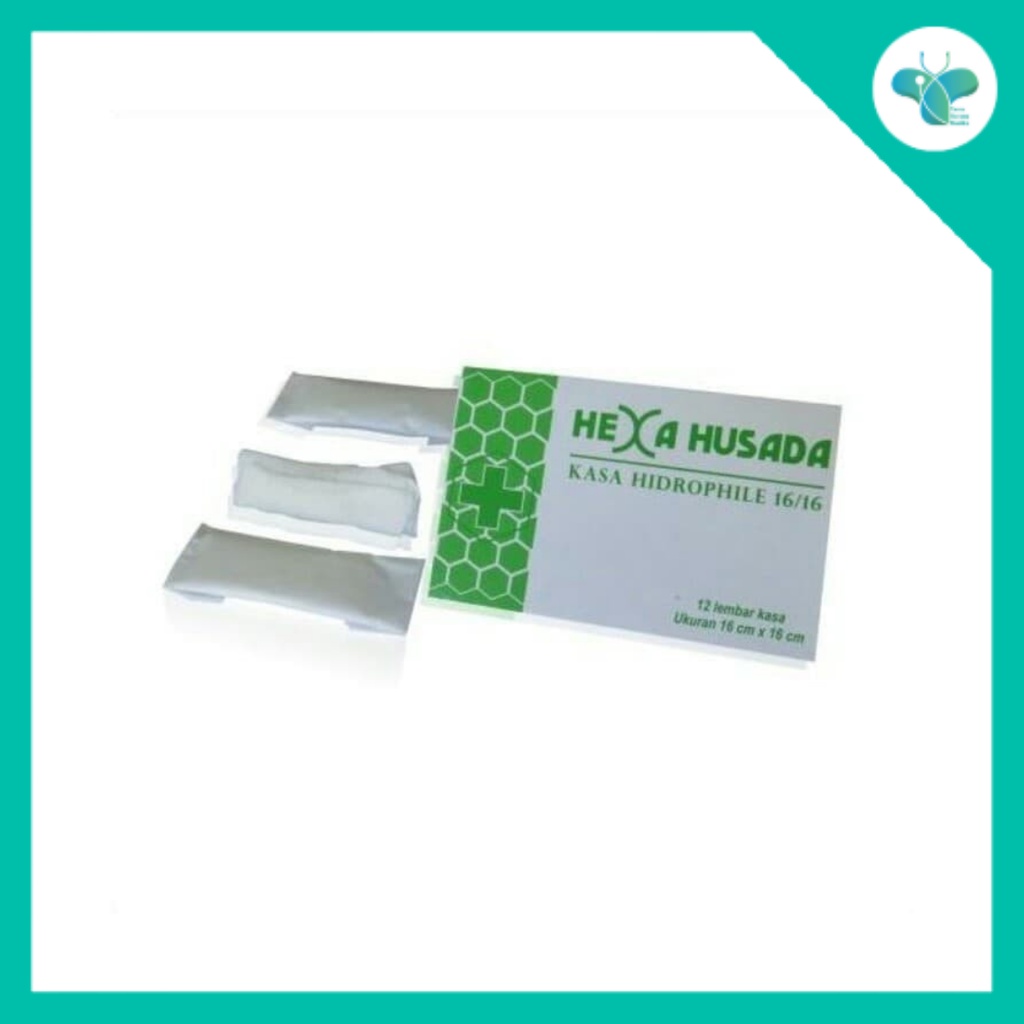 Kasa Hidrofil 16x16cm (Hexa Husada/Asia Husada) /Box isi 12 lembar
