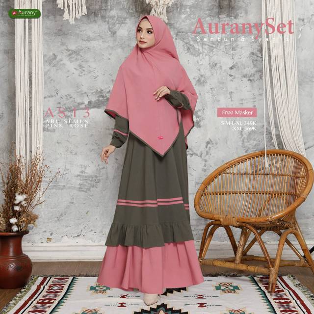 GAMIS AURANY AS-13 | SET HIJAB