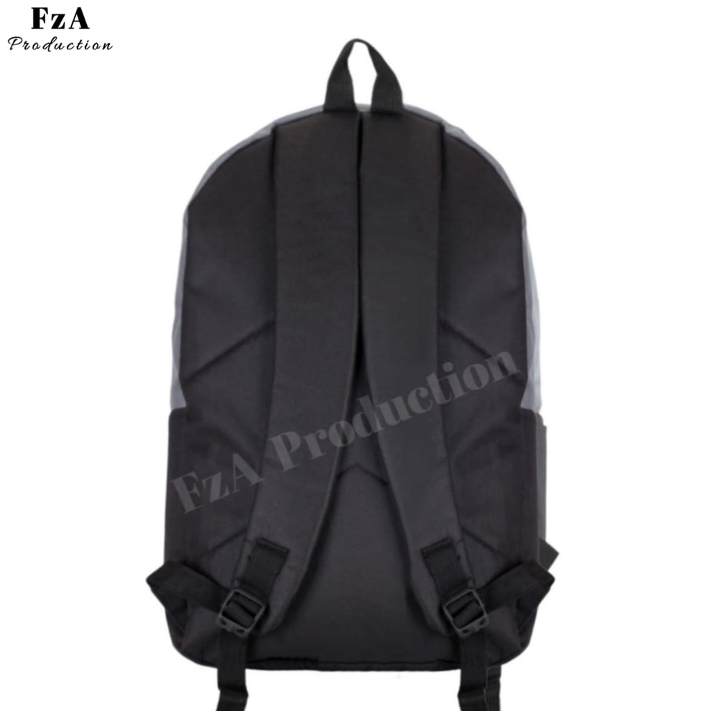 Tas Ransel Gendong Laptop Distro Sekolah Kuliah Pria Wanita Black Murah Original GRATIS Jam Tangan Dan Slempang