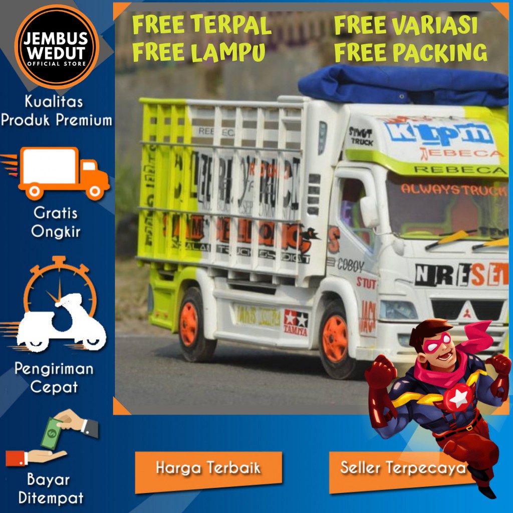 JeWe Miniatur Truk Diecast Truk Colt Diesel Full Variasi Hadiah Ulang Tahun Koleksi