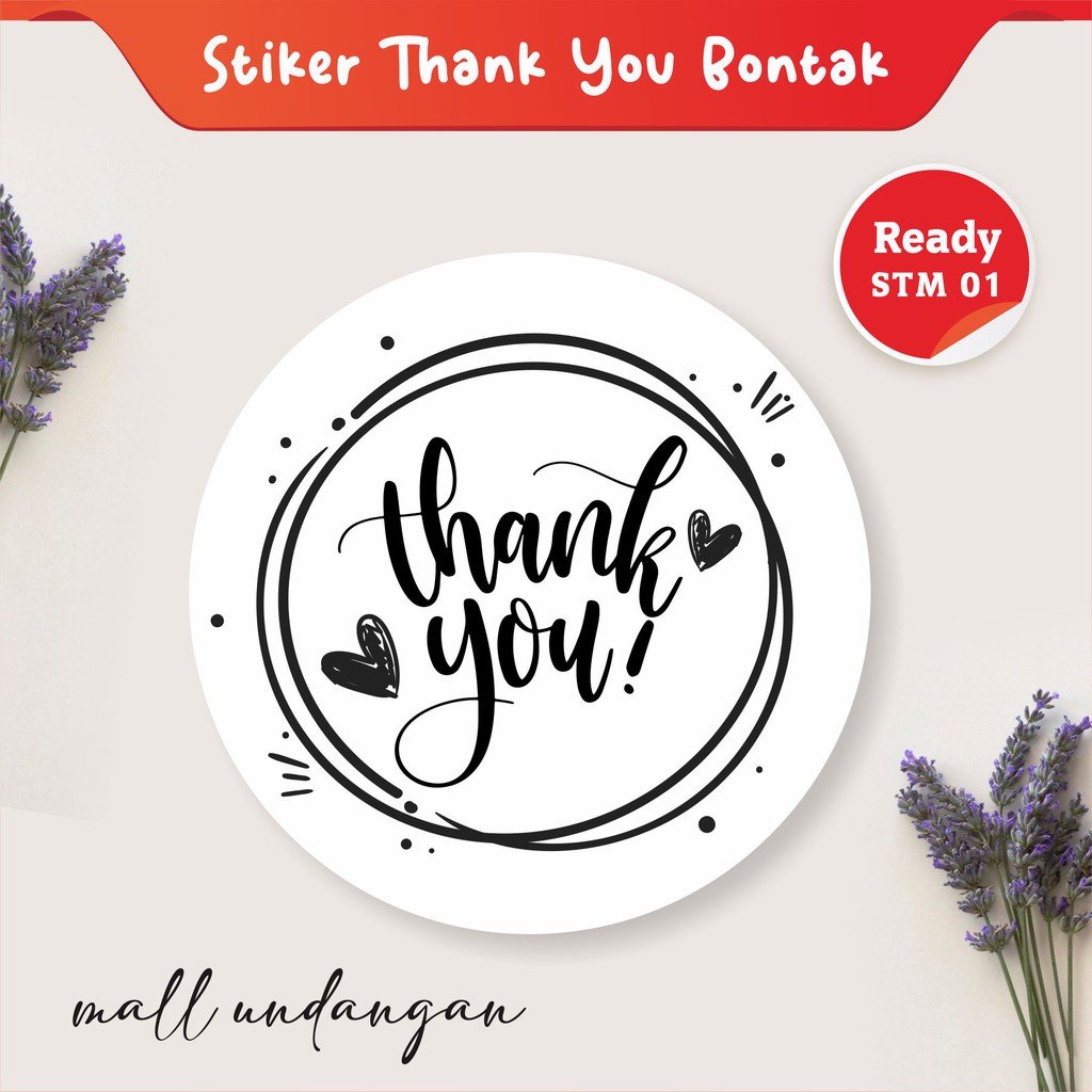 

STICKER STIKER THANK YOU MINI BONTAK CHROMO READY