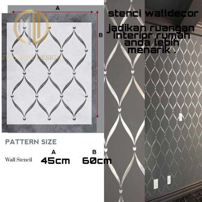 

Stensil ccet motif tirai estetik