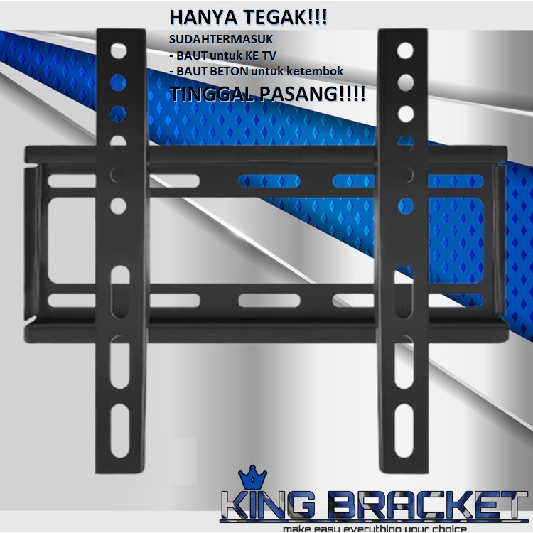 GARANSI COCOK!! Bracket Tv LCD LED 14 s/d 40 inch Universal 40 32 24 21 17 14 Bisa NUNDUK | TEBAL &amp; KOKOH COcok semua merk TV bracket braket breket briket breaket brecket bricket