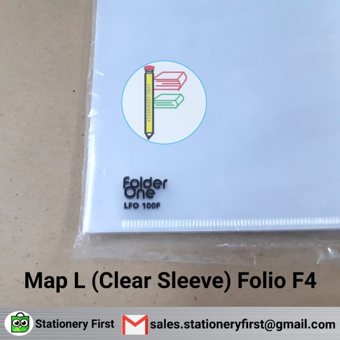

ORGANIZER-DOCUMENT- MAP L (CLEAR SLEEVE) HOLDER F4 FOLIO FOLDER ONE PER PACK 12 PCS -DOCUMENT-