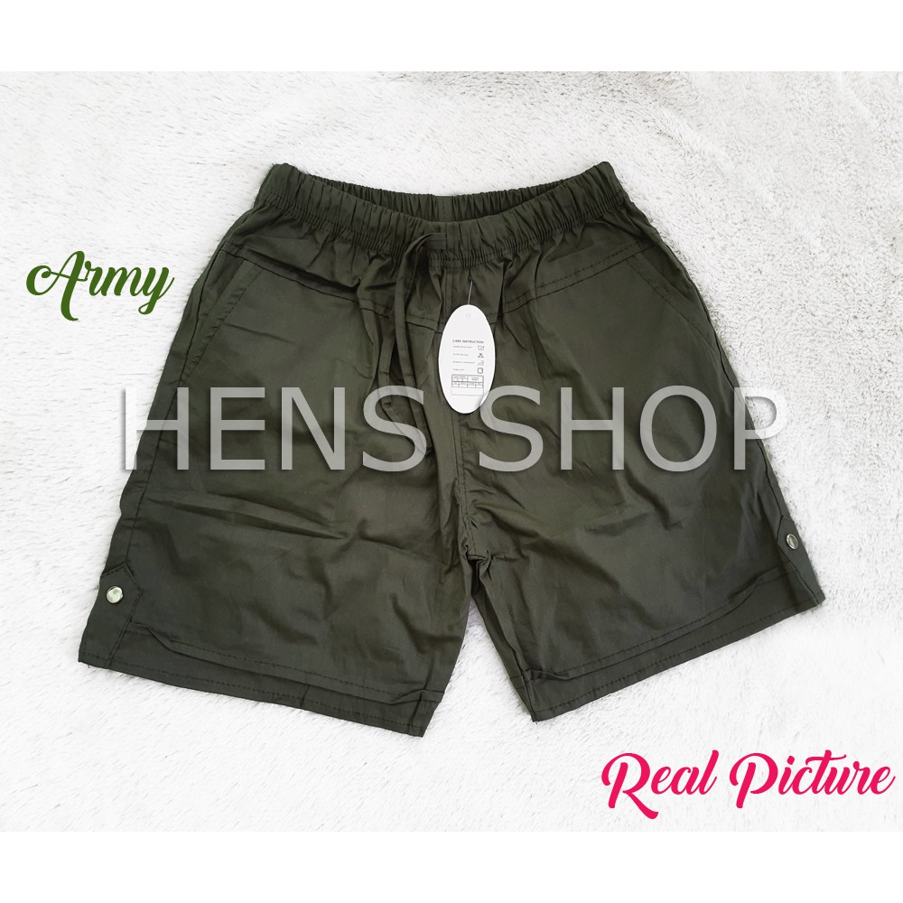 CELANA PENDEK KATUN WANITA / CELANA HOTPANTS KATUN STRETCH WANITA STANDART L DAN JUMBO XXL