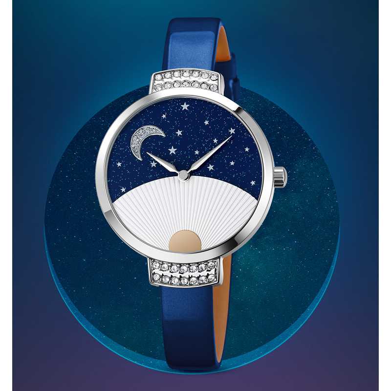 SKMEI 9279 Jam Tangan Analog Wanita Kecil Anti Air Original Tali Kulit Warna Hitam