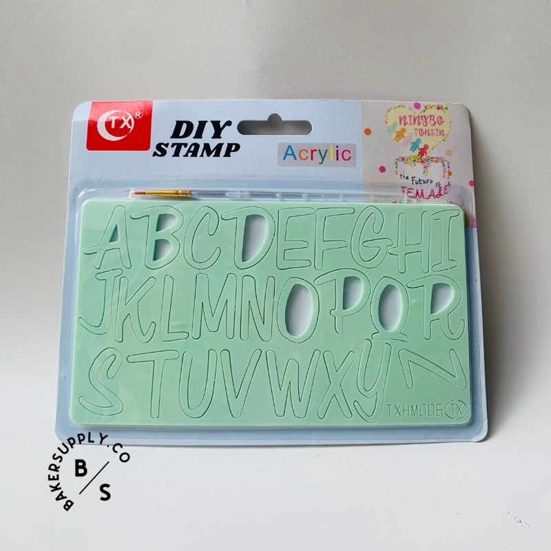 

alphabet stamp uppercase/ cake emboss embosser/ stamp huruf