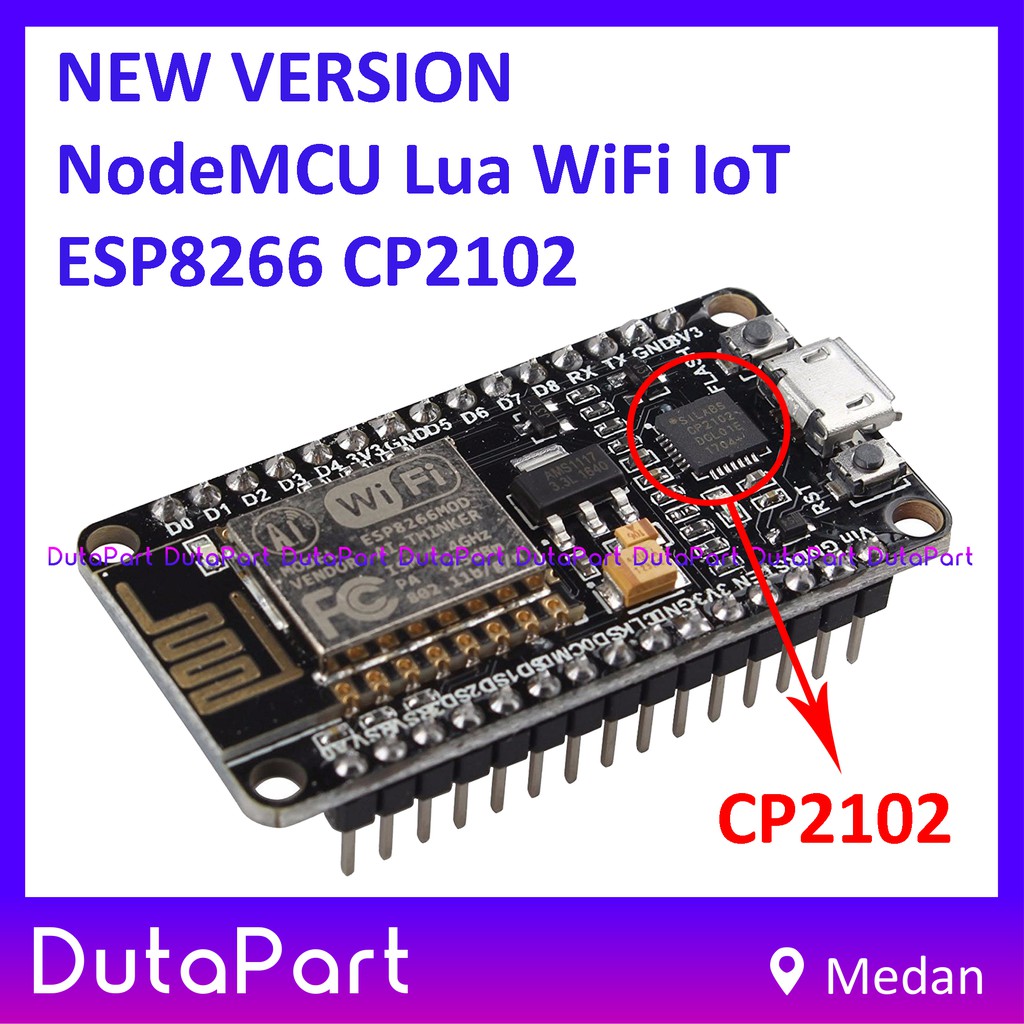 New Version NodeMCU Amica Lua WiFi IoT ESP8266 CP2102 Arduino Board