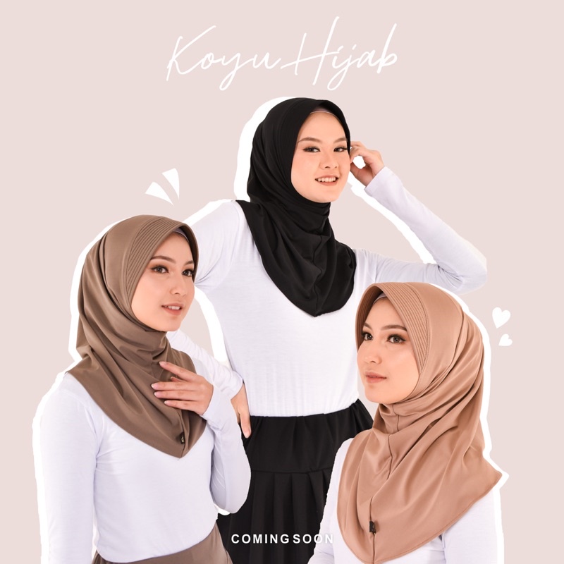 Koyu Hijab Bergo Sporty Jersey Premium Instan Ayana New