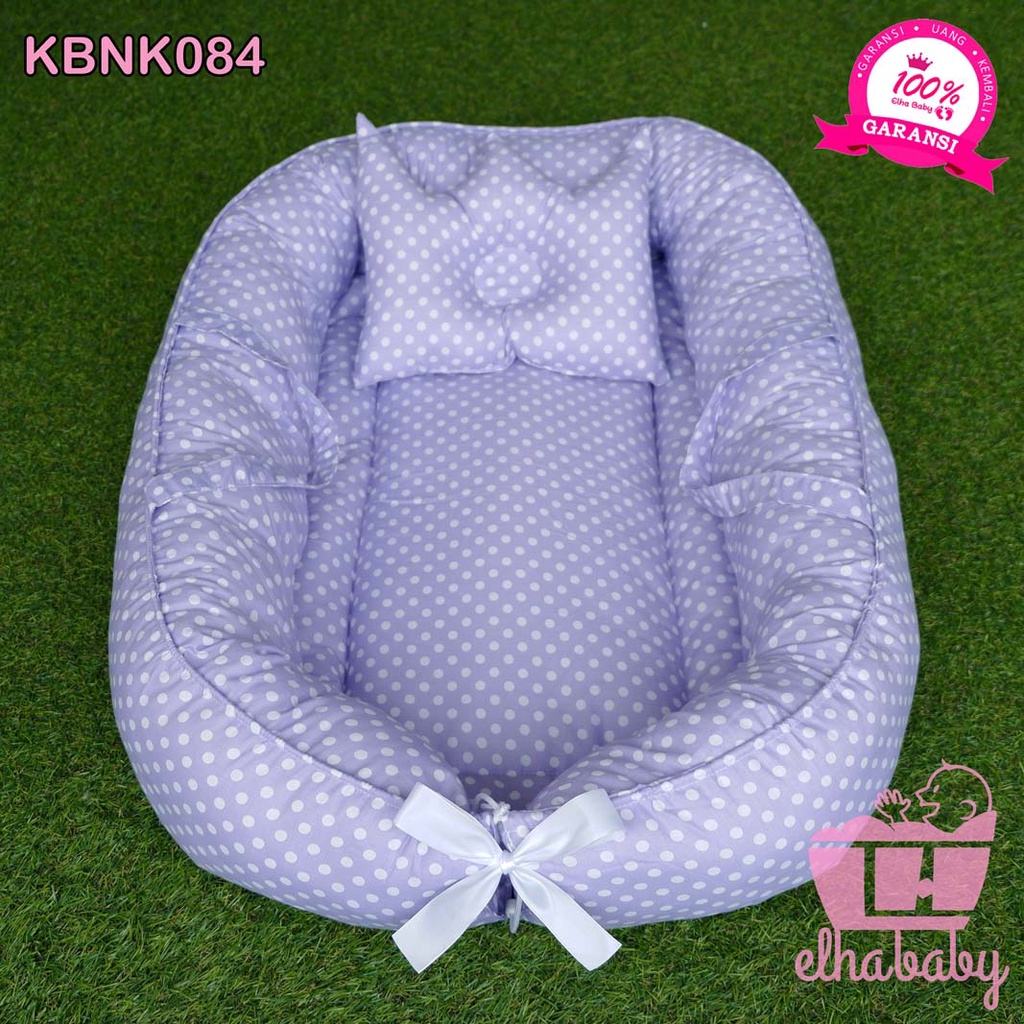 Kasur perahu Lipat Bayi Set Kelambu Bantal Guling Tempat Tidur Anak Baru Lahir Motif Lucu Bonus Tas