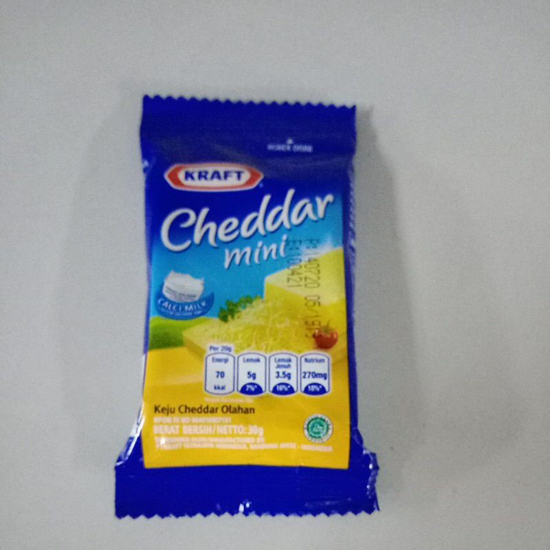 

Kraft Keju Cheddar Mini 30 grm