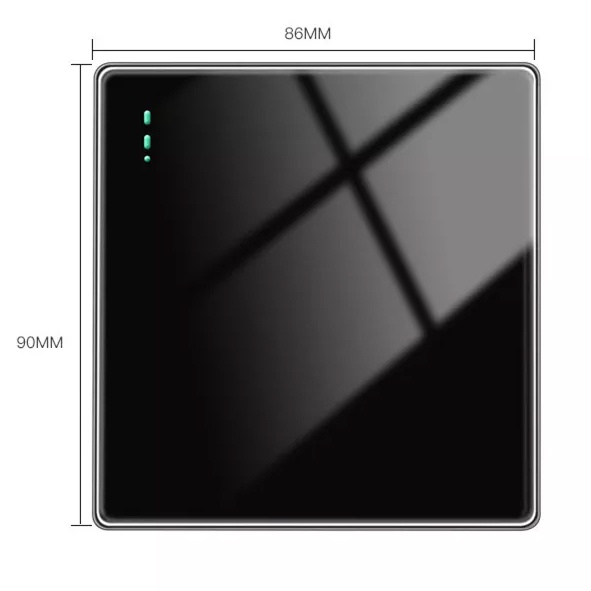 Saklar / Sakelar Lampu Hitam Black Glossy Hitam Mengkilap Akrilik 1/2/3 Gang Electrical Switch