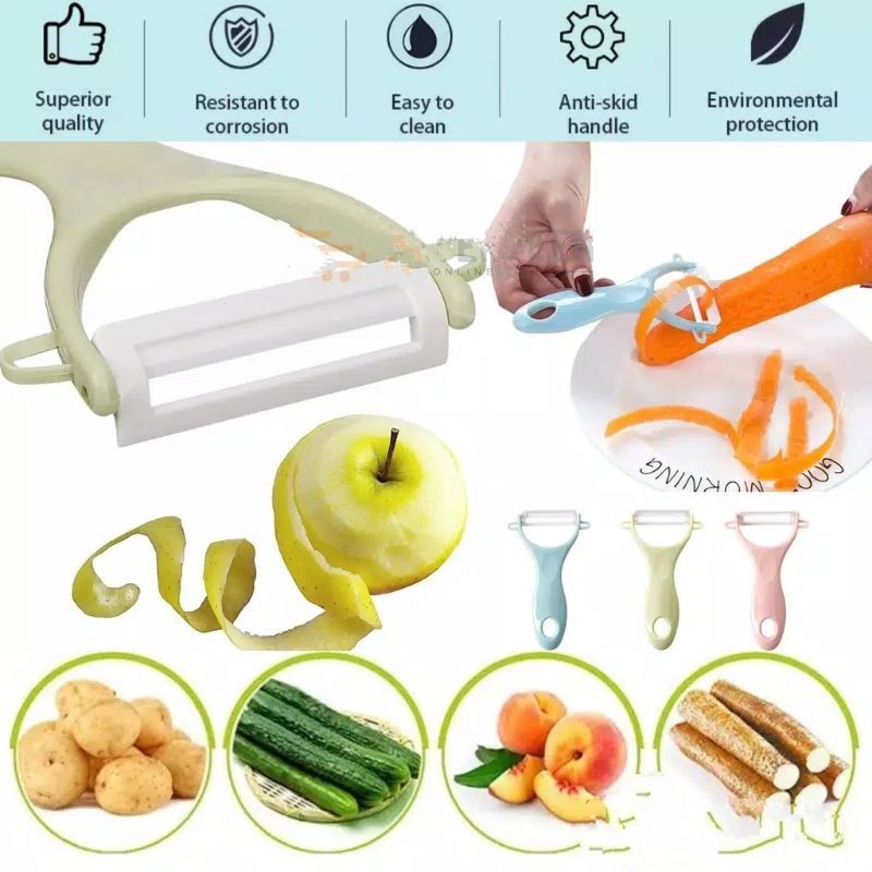 PISAU KUPAS BUAH KERAMIK / PISAU DAPUR KERAMIK / PISAU SAYURAN / PEELER KNIFE