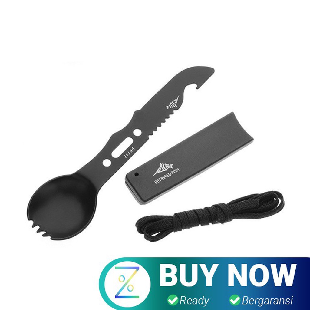 Petrified Fish Sendok Pisau Multifungsi Outdoor Camping EDC Tools - LX