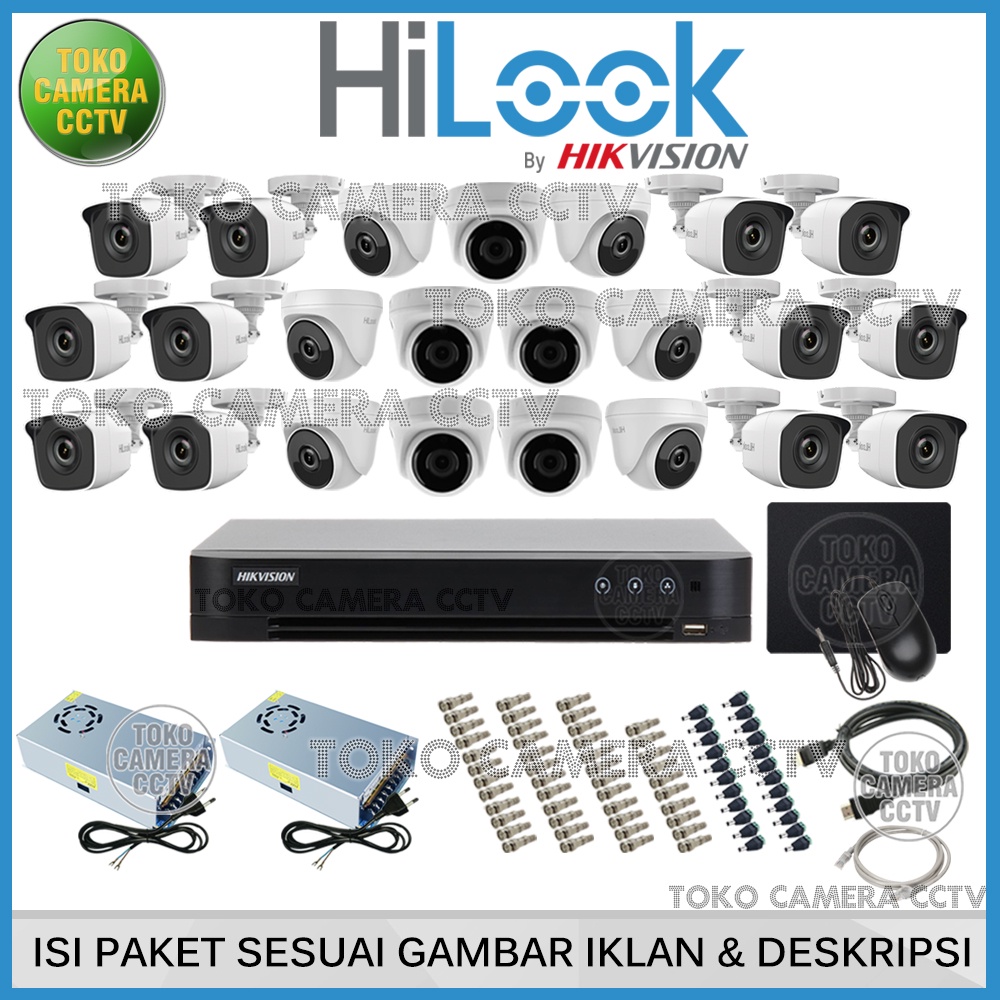 PAKET CCTV HILOOK 5MP 32 CHANNEL 23 KAMERA