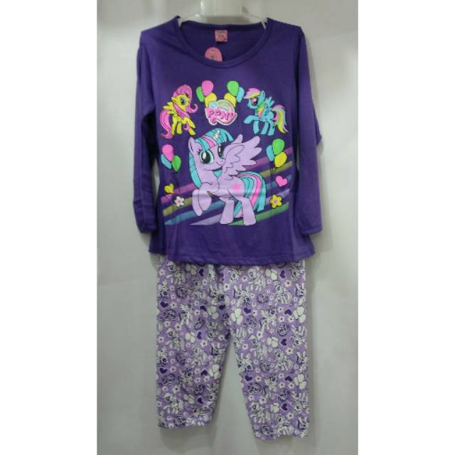 Piyama merk Valee kids gambar little pony usia 3-5tahun