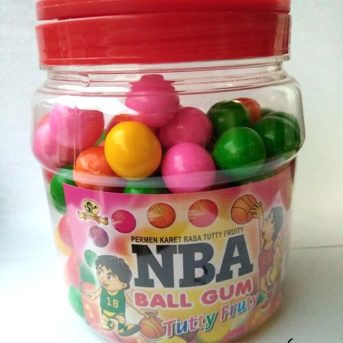 

Permen Karet NBA Ball Gum Tutty Frutty Permen Karet Jadul NBA isi 125 pcs