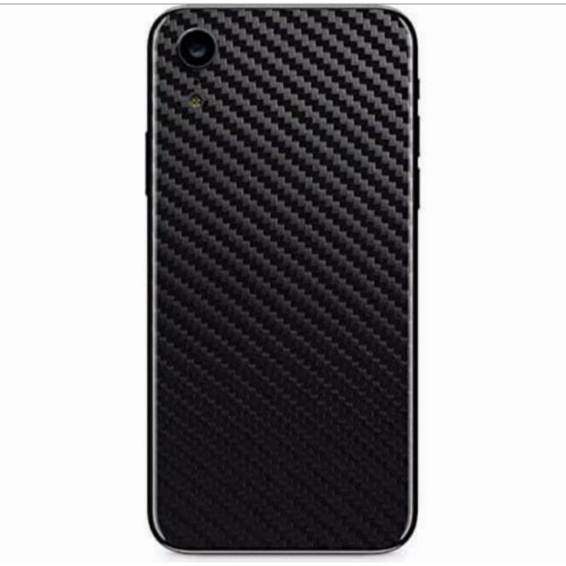 Iphone XR skin carbon anti gores belakang karbon