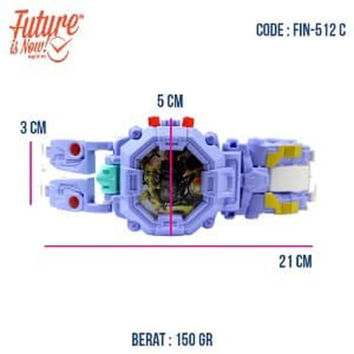 Jam tangan digital anak robot karakter transformer warna warni lucu baterai lampu tombol