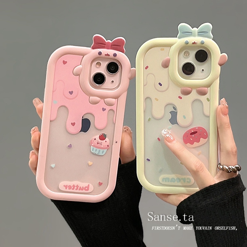 2 in 1 case Lensa stereo Motif Kartun shockproof Untuk iphone 11 pro max 12 13 pro max Xs max XR