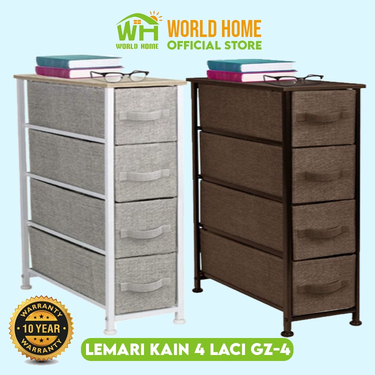 Lemari 4 Laci Model Sempit Lemari Linen Serbaguna Lemari Sisi Ranjang Lemari Linen Murah GZ-4