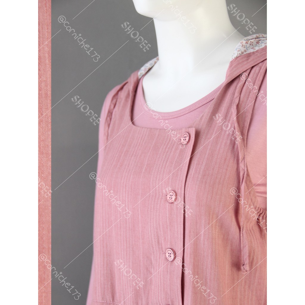 Corniche Hoodie Side Overall Coral - TH501231