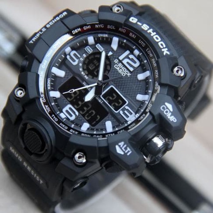 WATER RESIST G-Shock GWG 1000 Gshock Digital Double Time Rubber Jam Tangan Pria-2
