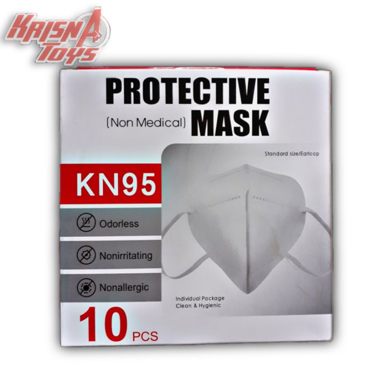 MASKER KN95 PUTIH ISI 10 PCS/STANDARD SIZE/EARLOOP