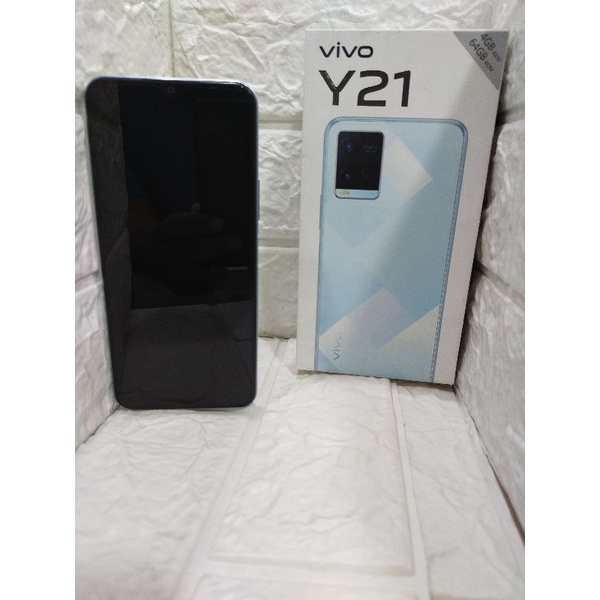 second Vivo y21 ram 4+1 64 white mulus