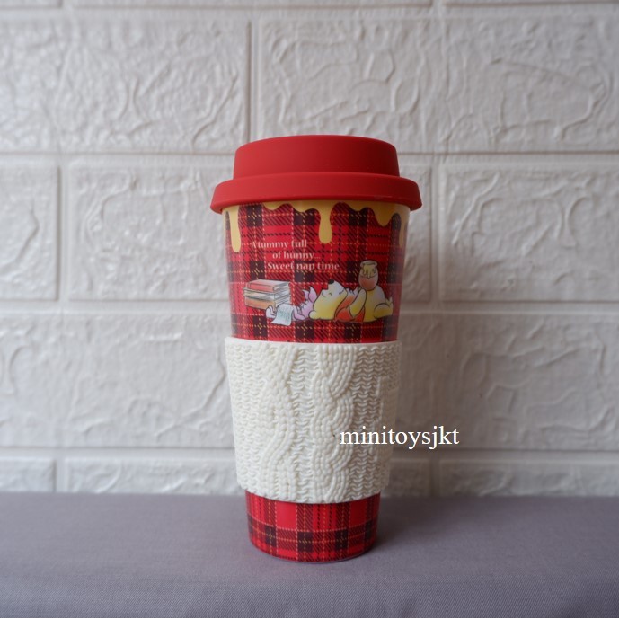 Tumbler Botol Thermos Pooh Original Tokyo Disneyland Handle Silicone