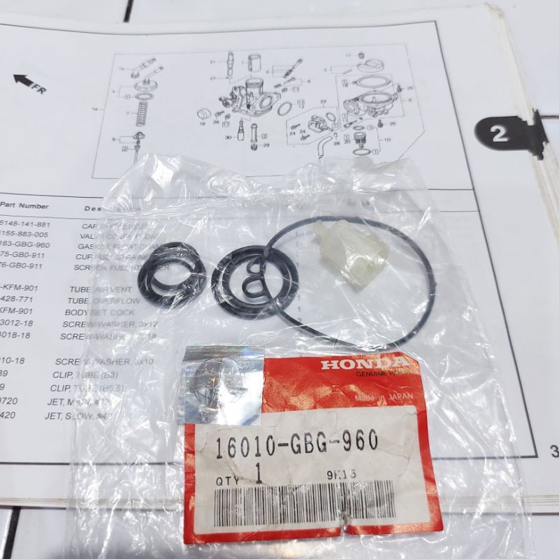 Seal O Ring Set Repairkit Karburator Honda Astrea Grand Prima Supra Original