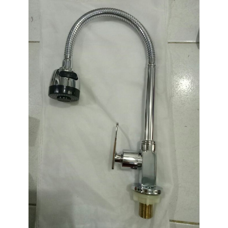 Kran Cuci Piring. Kran Sink Tanam /meja Stainless  Flexible model Toto