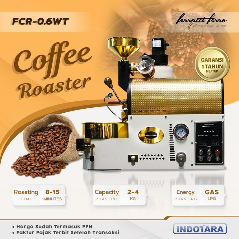 Coffee Roaster / Mesin Sangrai Kopi Ferratti Ferro FCR-0.6WT