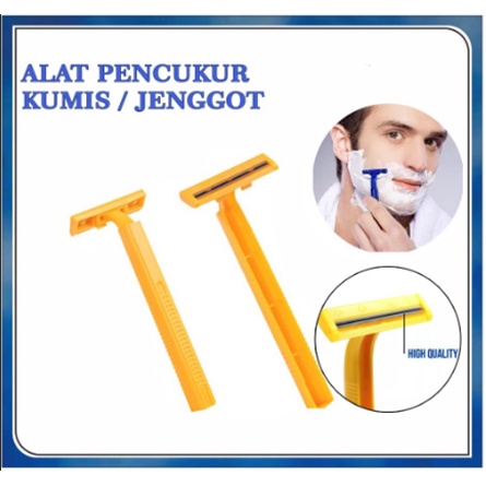 KUNING - ALAT CUKUR Kumis dan Jenggot 2 Mata Pisau / Cukuran KUMIS