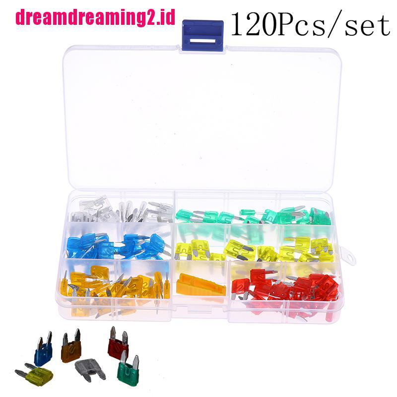 （✔✔❤120pcs Sekring Gepeng Mini Campur Untuk Mobil / Motor / SUV CN37