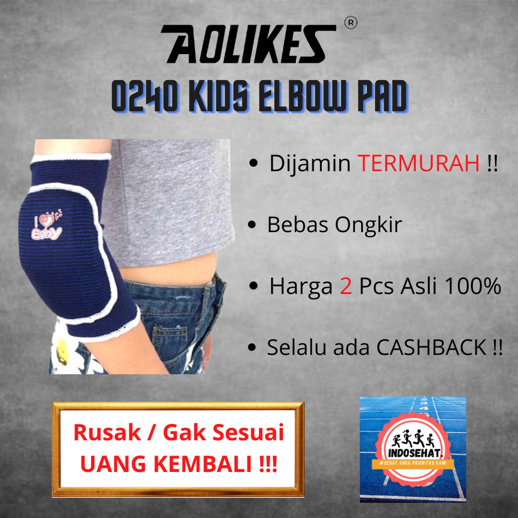 AOLIKES 0240 2 PCS Kids Elbow Pad - Support - Sleeve / Pelindung Siku Anak