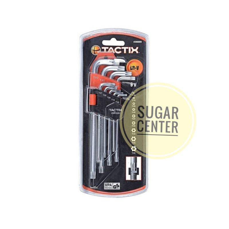 Tactix Set Kunci L Torx T10-T50 9 Pcs/Kunci L Torx