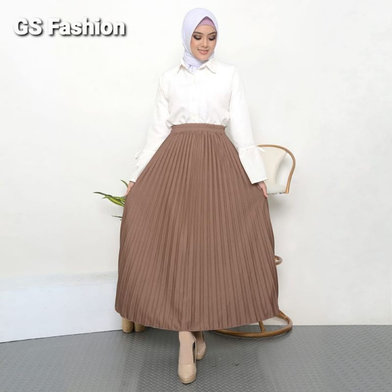 rok kulot plisket premium / rok muslimah syar'i