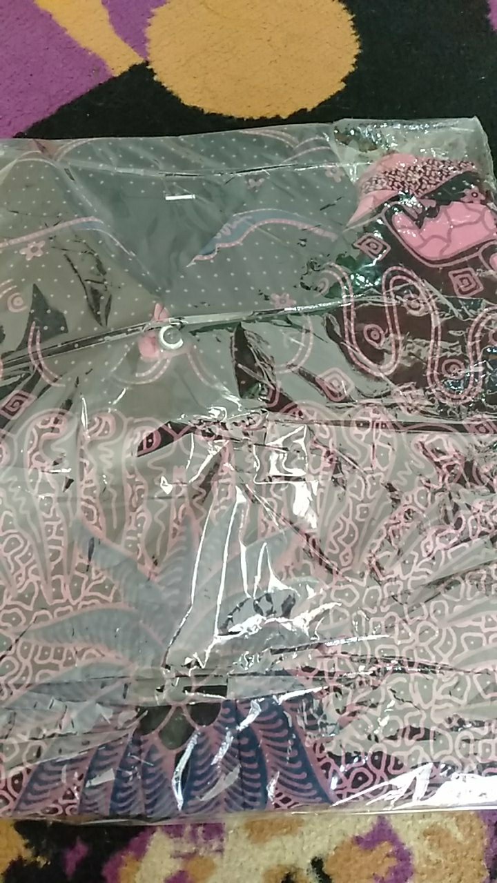 Kemeja Batik Pria Lengan Panjang Full Furing Kencana Ungu Megenta Motif Terbaru Terlaris