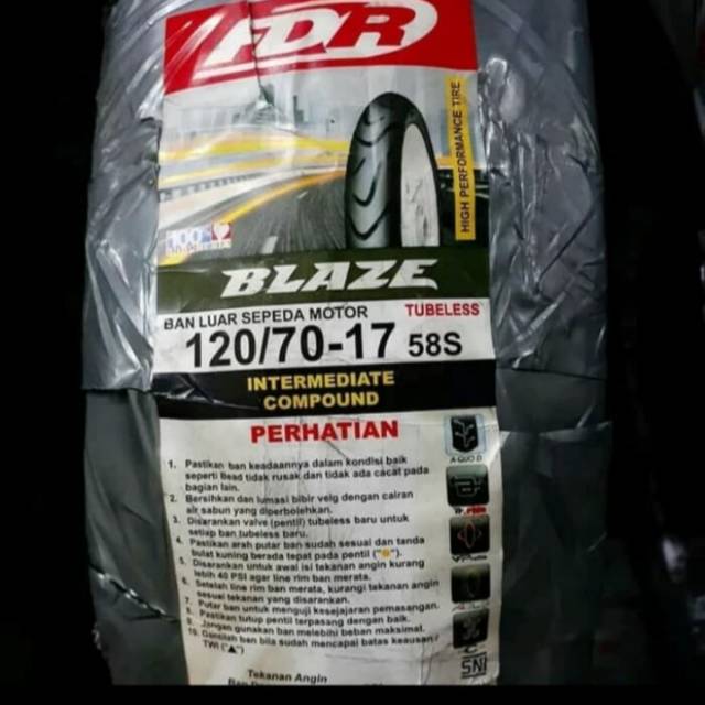 Ban Luar Tubeless 120 70 17 BLAZE FDR