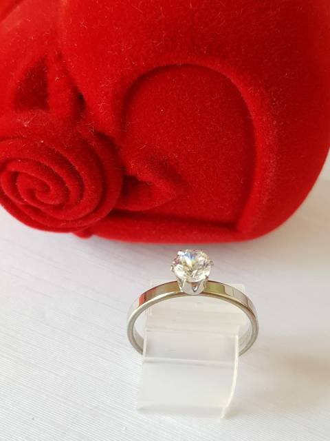 Titanium Ring Silver Fashion Wanita Antikarat RT