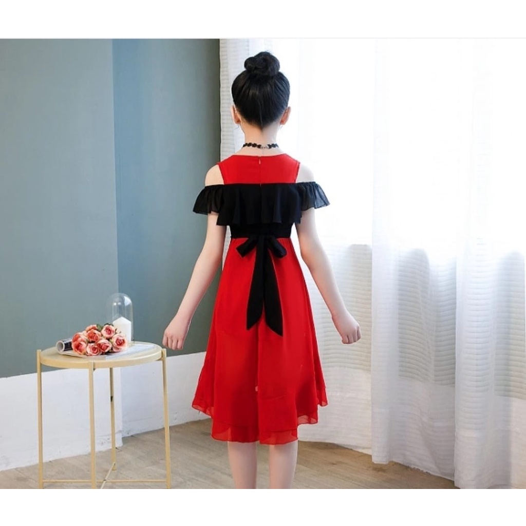 INV - DRESS ANAK KOREA ZILVIA  MG/ COMBI SIFON / UMUR 7-12 TAHUN/TERBARU/ KOREA/BANGKOK