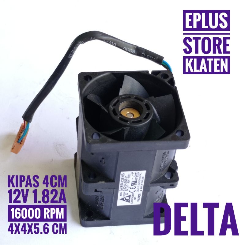 kipas fan 4cm 12v 1.82A Delta Brushless doubel fan super kenceng