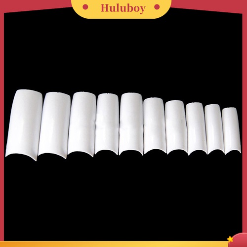 Huluboy Huluboy♡ 500pcs / Kotak Kuku Palsu Kepala Datar Mulus Ultra Tipis Transparan Tahan Lama Untuk Wanita