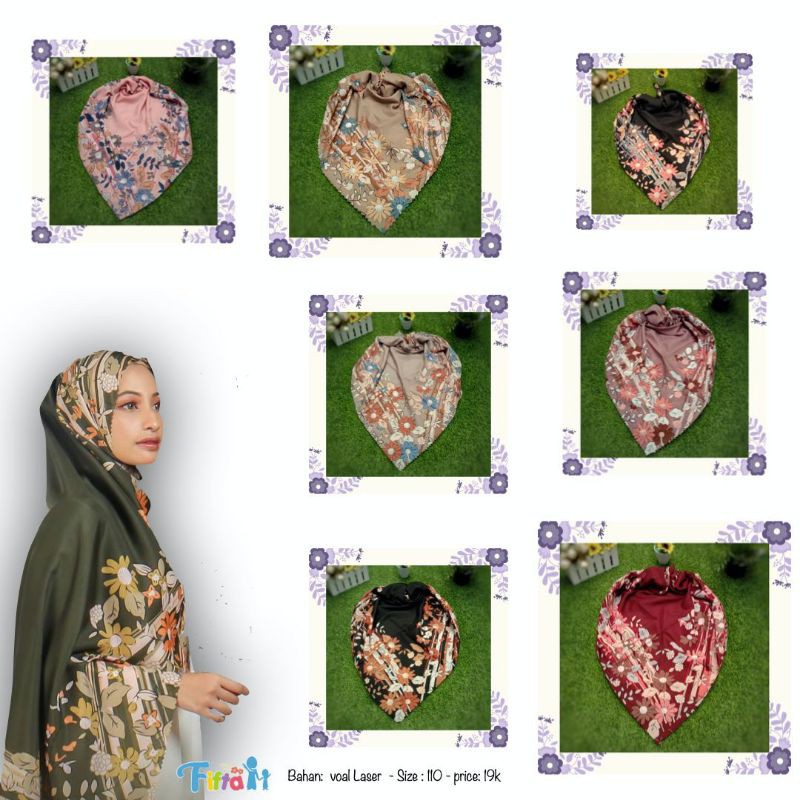 Jilbab Segi empat Motif Terbaru di Surabaya