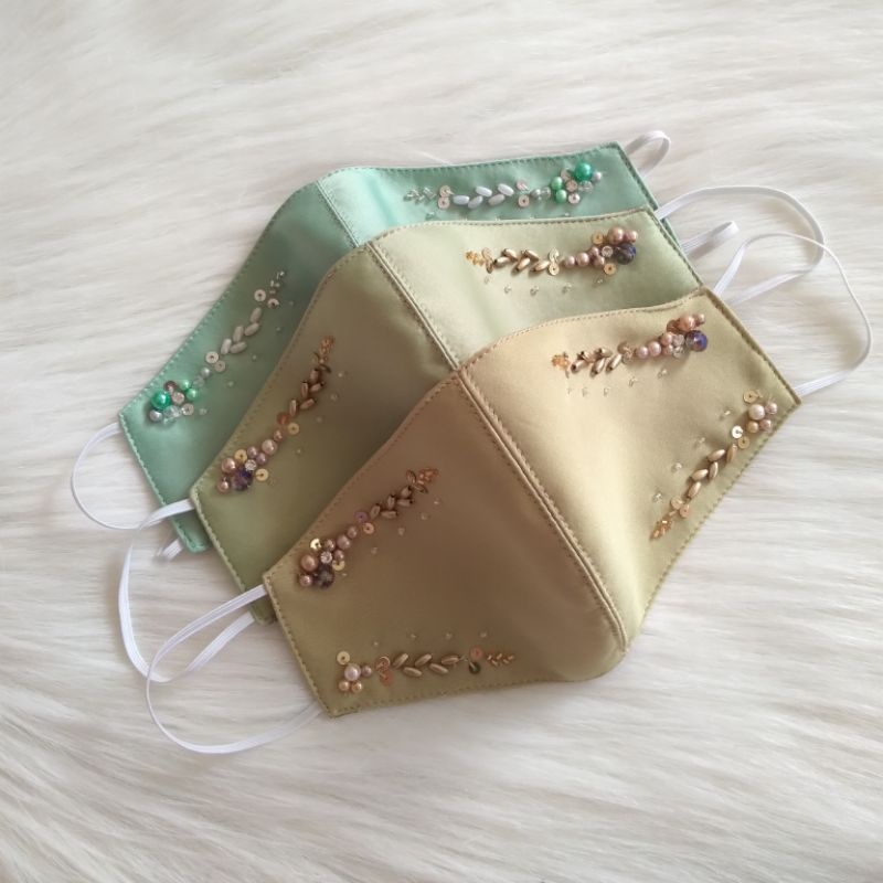 MASKER PESTA NIKAH HIJAU SAGE MINT OLIVE