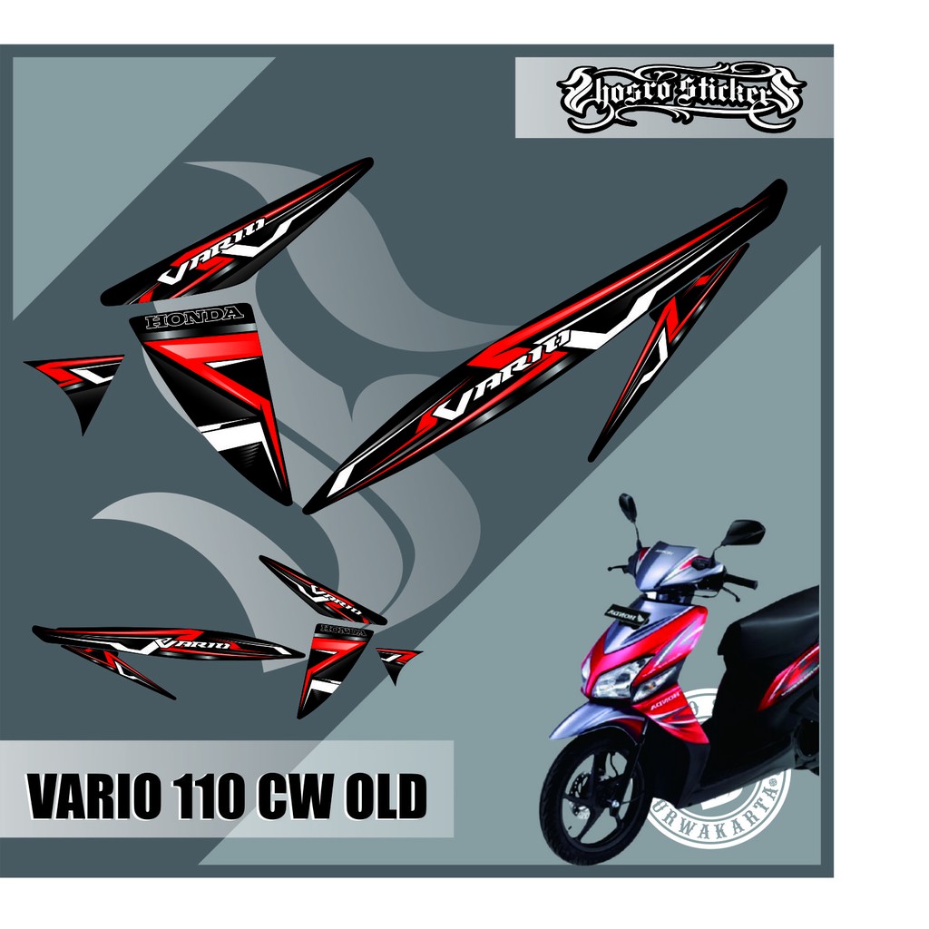 POLET ALL MOTIF STRIPING / STICKER MOTOR VARIASI VARIO 110 CW-VARIO KARBU POLET SIMPLE THAILOOK STRI