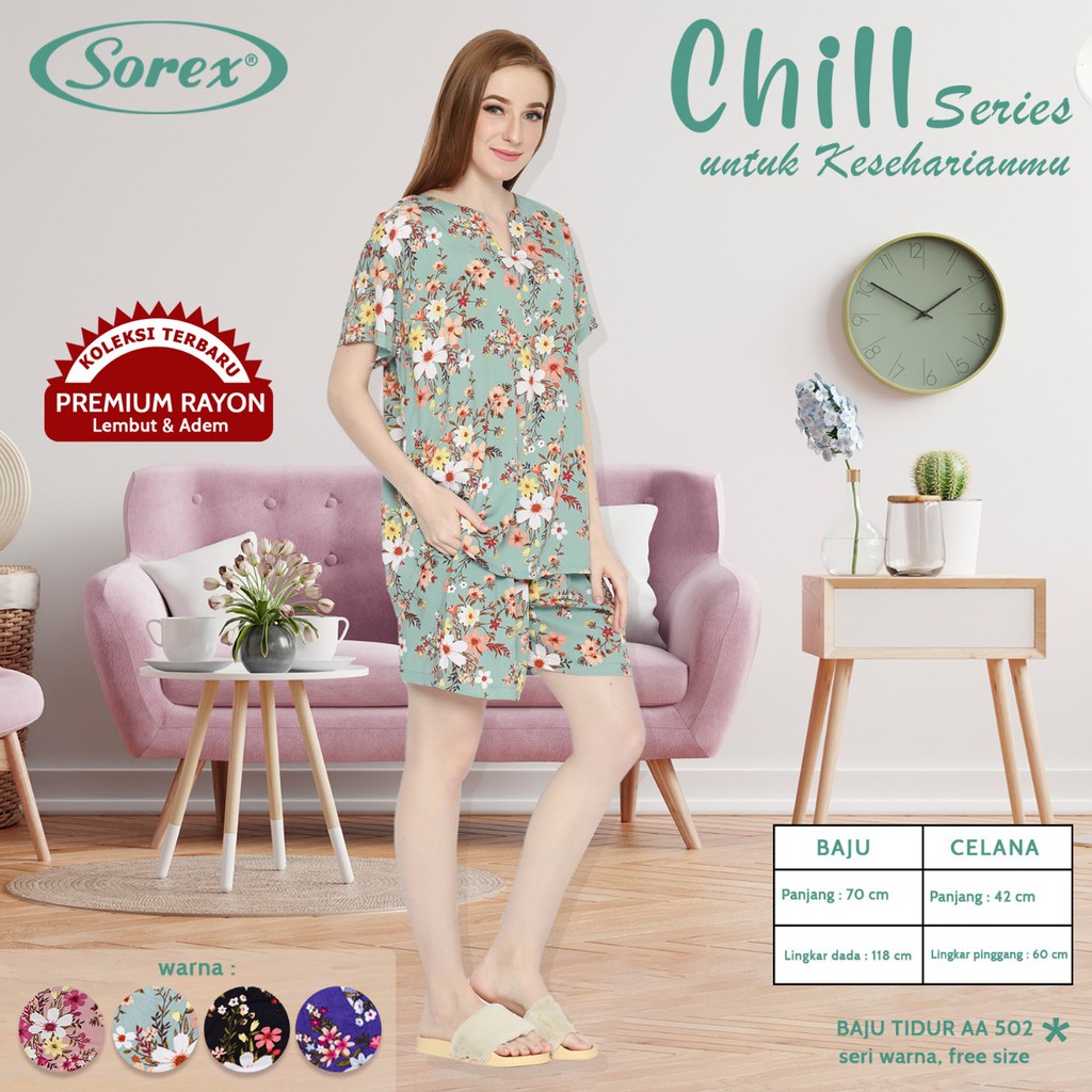 K393 - SETELAN BAJU TIDUR SOREX PREMIUM FREESIZE