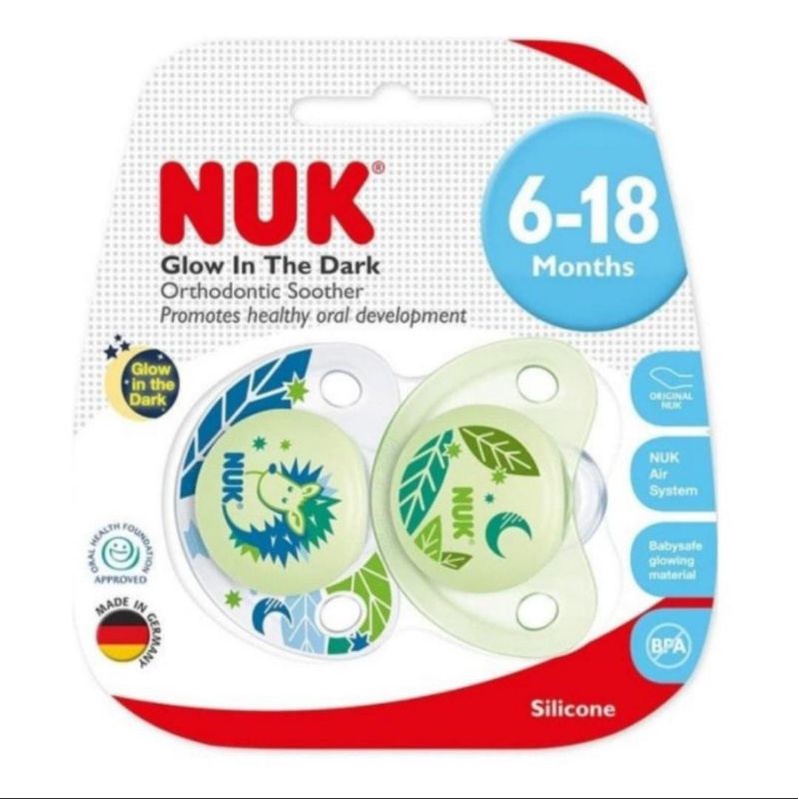 Nuk Trendline Night & Day Silicone soother size2 empeng/dot bayi/botol